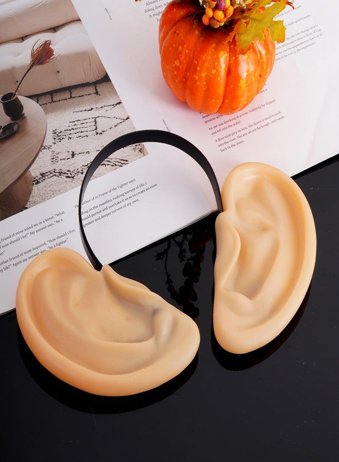 Fengek Fake Pig Ears Headband - Oversized Big Ears Costume Accessory for Halloween Cosplay Party Dress Up - Image 4